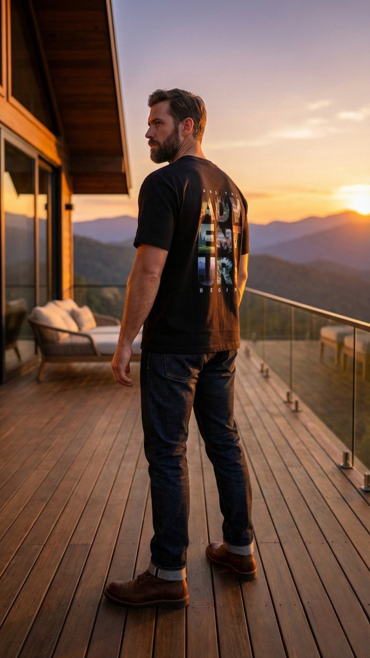 Oversized black T-shirt for men by VAMO Threads made with 200 GSM cotton, featuring a relaxed oversized fit for streetwear, casual outings, workouts, and everyday wear.