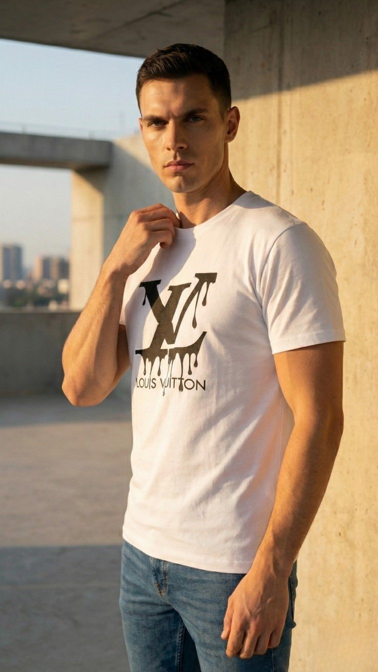 Regular fit white t-shirt for men made from premium 200 GSM cotton by VAMO